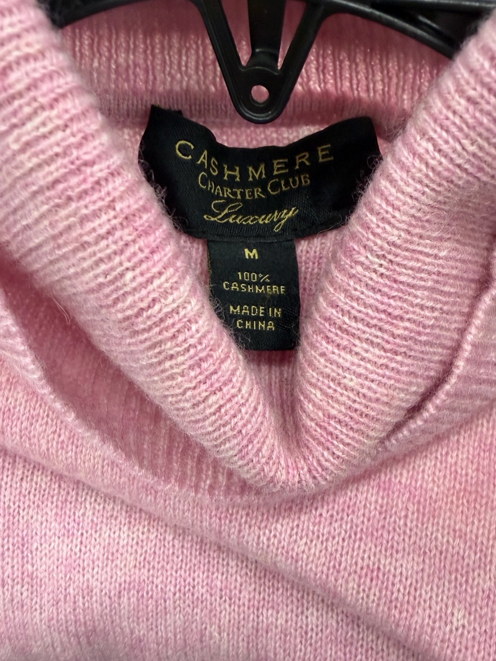 Charter Club Luxury Pink Cashmere Turtleneck Sweater Size Med